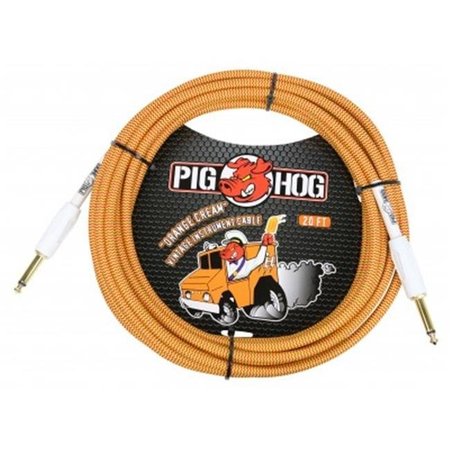 ACE PRODUCTS GROUP Ace Products Group PCH20CC Woven Jacket Tour Grade Instrument Cable; 20 ft. - Orange Cream PCH20CC